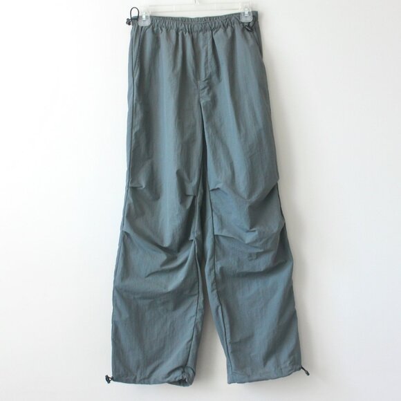 Zoe + Phoebe Olive Green Baggy Streetwear Pants Adjustable ToggleCord Lock Small - Picture 1 of 7
